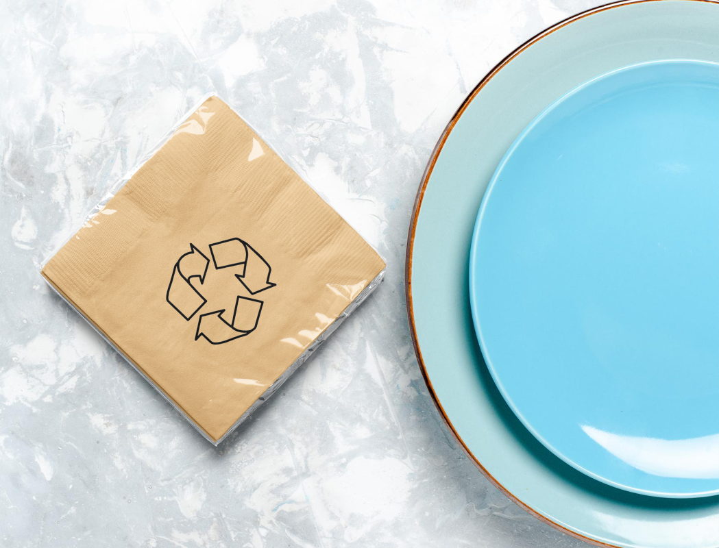 servilletas de papel en bolsa de plástico