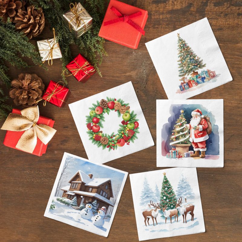 Conjunto servilletas navidad